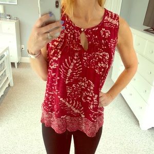 Small Lucky Brand Red Tank Top Blouse